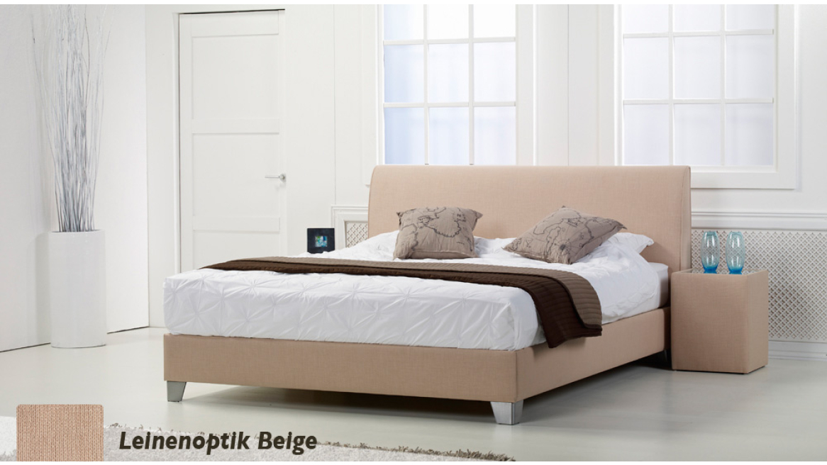 wasserbett basic box pro leinenoptik beige boxspring-look