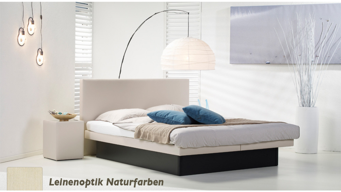 wasserbett luxus pro podest leinenoptik naturfarben