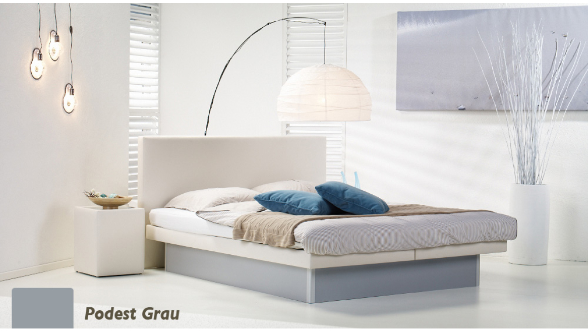 wasserbett luxus pro podest grau