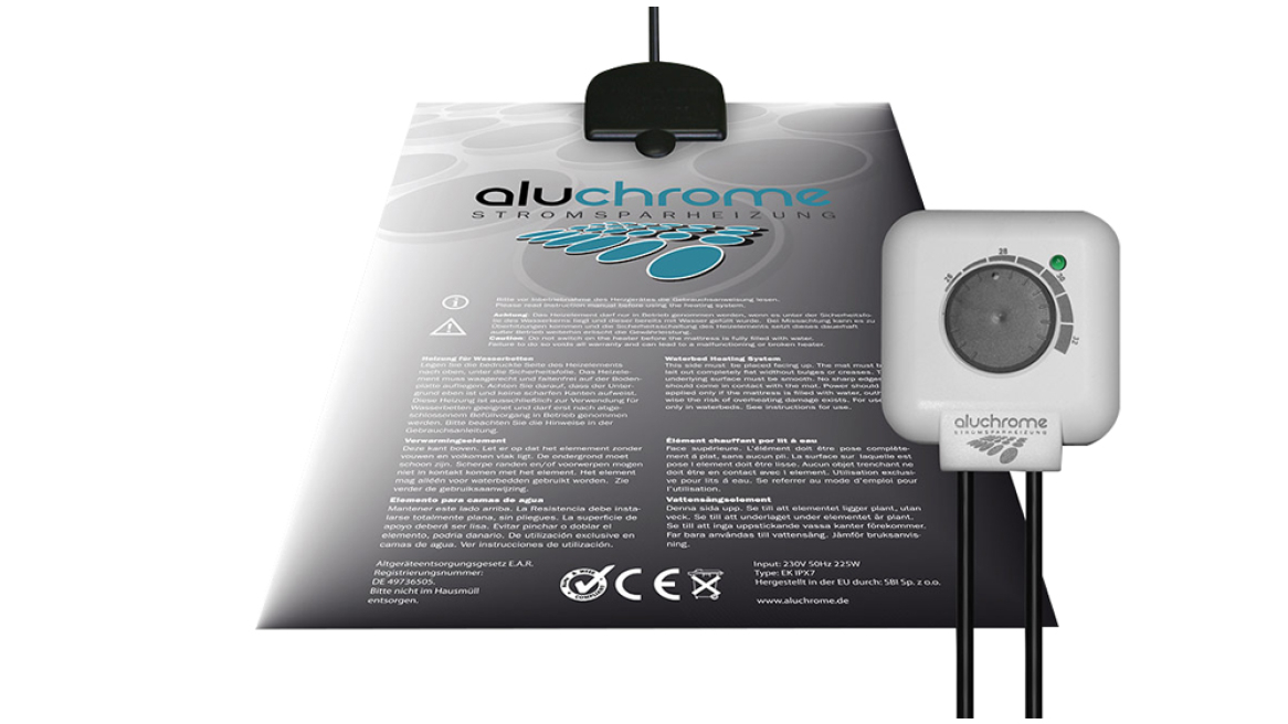Wasserbett Heizung Aluchrome Analog mit Thermostat