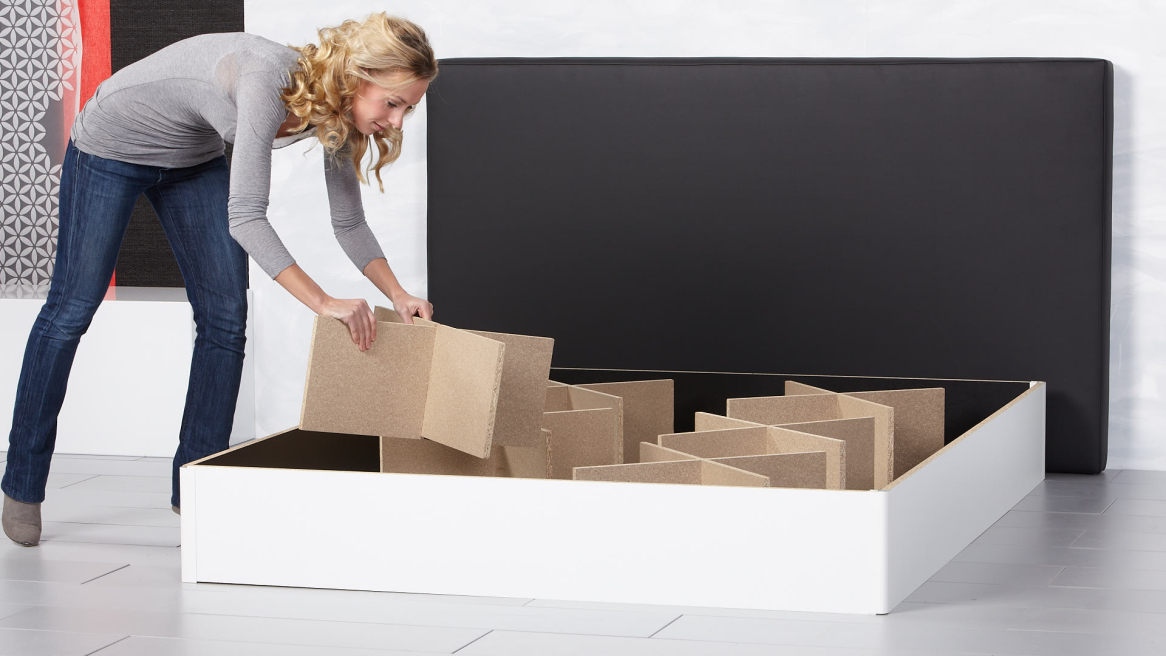 Wasserbett Basic Gewichtsverteiler aufstellen