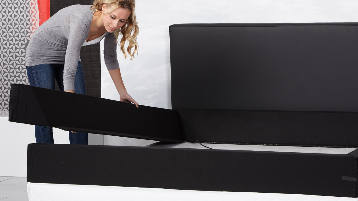 Wasserbett Basic Pro Schaumstoffrahmen Längs befestigen