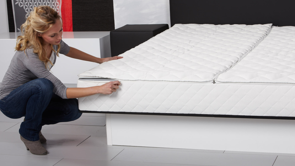 Wasserbett Bezug Klima Doppeltuch Detailansicht von oben