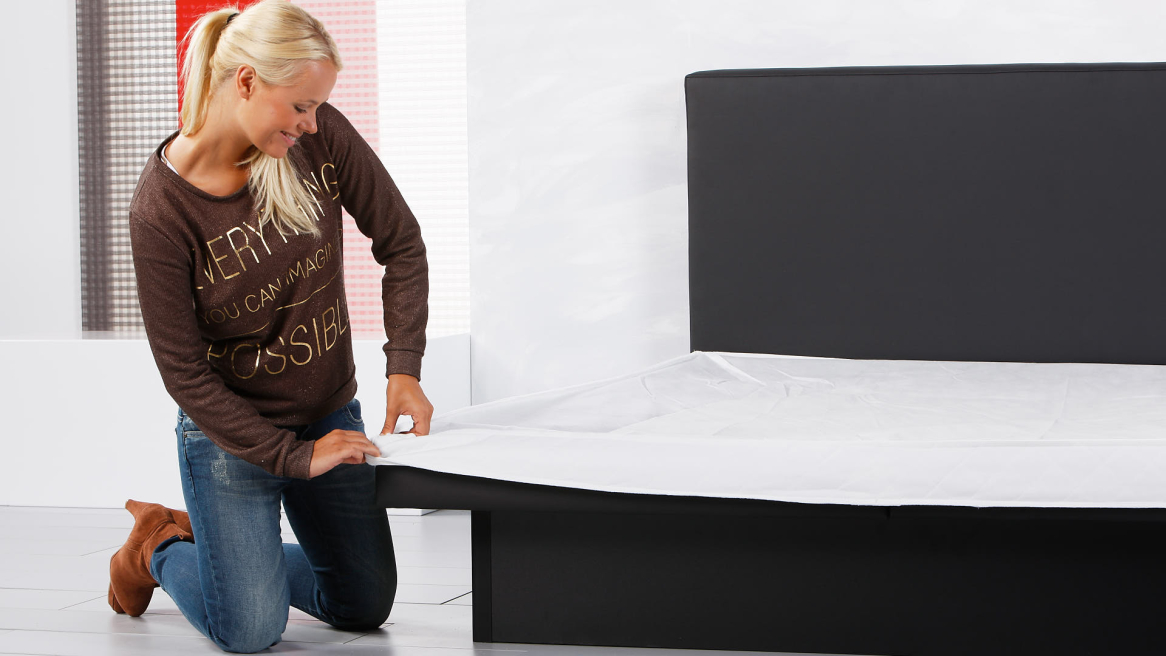 Wash-Cotton-Stretch Matratzenbezug richtig anbringen