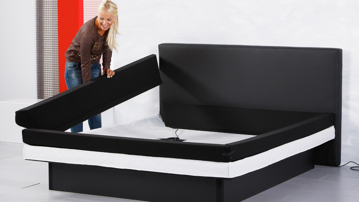 Wasserbett Luxus Pro Schaumstoffrand befestigen