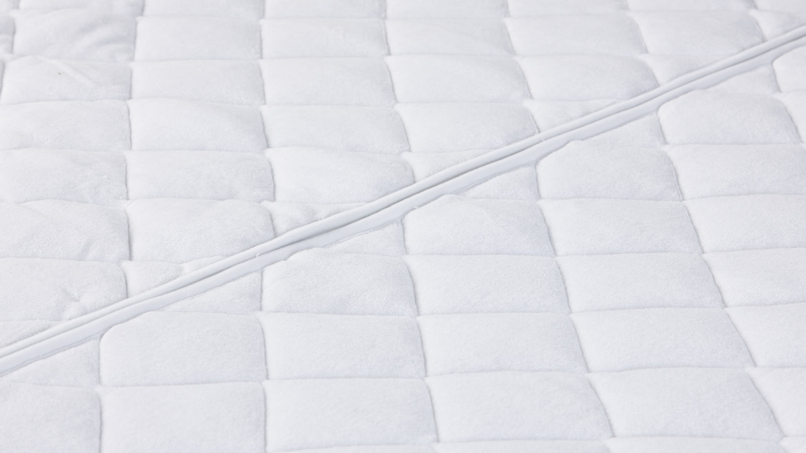 Wash-Cotton-Stretch Matratzenbezug Detailansicht von oben