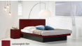 wasserbett luxus pro podest leinenoptik rot