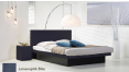 wasserbett luxus pro podest leinenoptik blau