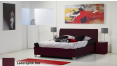wasserbett luxus box pro lederoptik rot boxspring-look