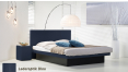 wasserbett luxus pro podest lederoptik blau