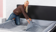 Wasserbettmatratze Thermotrennwand einlegen