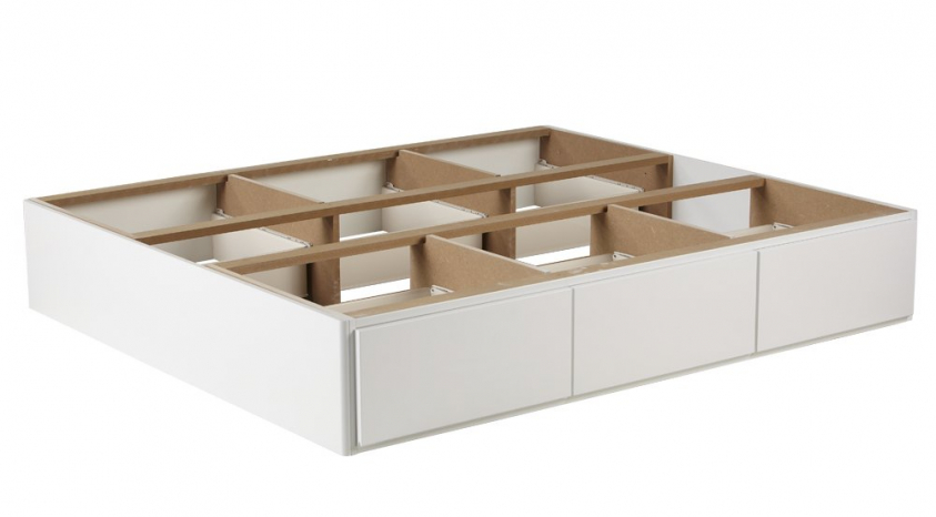 Wasserbett-Podest mit 6 Schubladen in Weiß