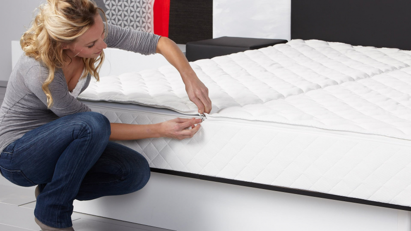 Luxuriöser Klima-Doppeltuch-Wasserbettbezug mit Reißverschluss  