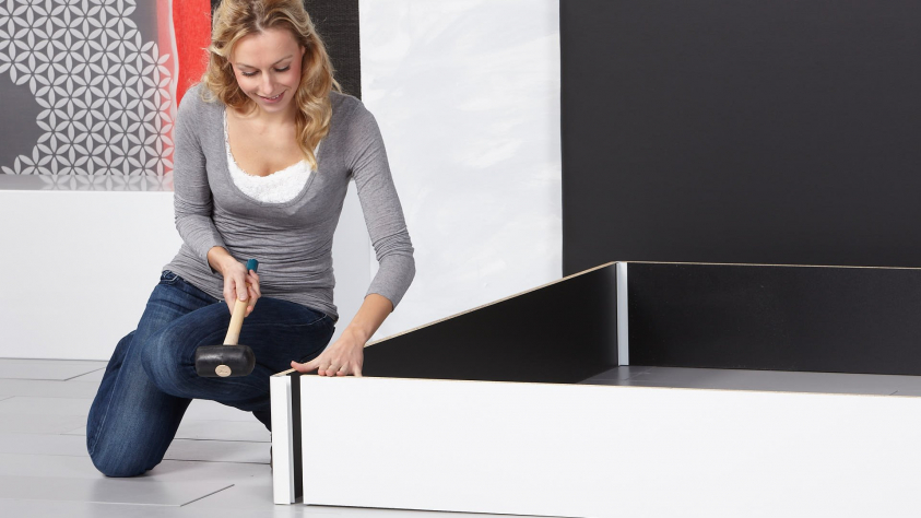 Wasserbettpodest mit luxuriösen Aluminiumkanten